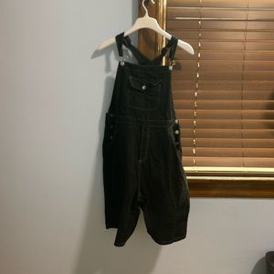 Vintage Black Overall Shorts